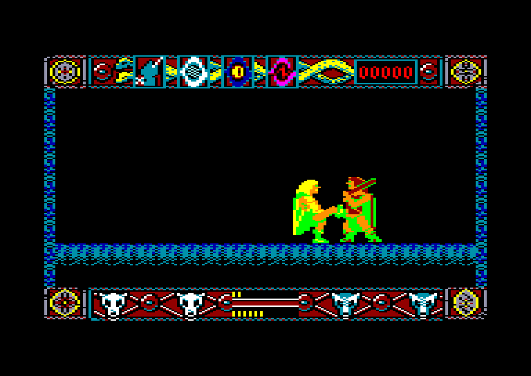 screenshot of the Amstrad CPC game Lone Wolf - The Mirror of Death by GameBase CPC