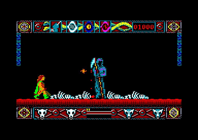 screenshot of the Amstrad CPC game Lone Wolf - The Mirror of Death by GameBase CPC