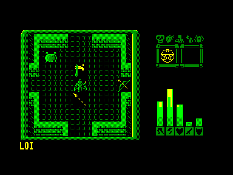 screenshot of the Amstrad CPC game Lords of Chaos by GameBase CPC