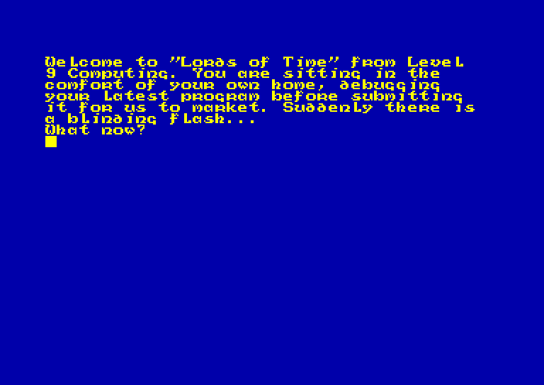 screenshot of the Amstrad CPC game Lords of Time by GameBase CPC