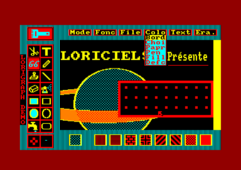 screenshot of the Amstrad CPC game Lorigraph by GameBase CPC