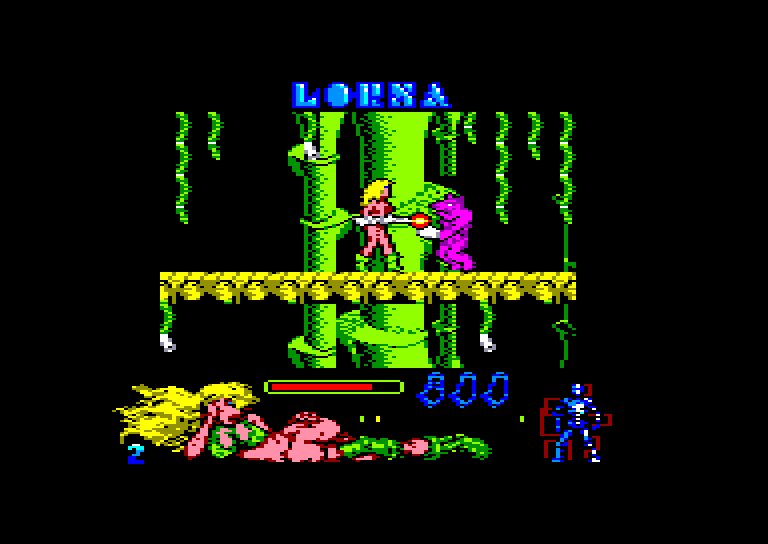 screenshot of the Amstrad CPC game Lorna by GameBase CPC
