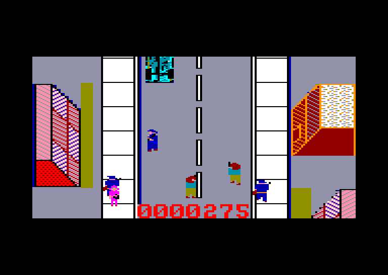 screenshot of the Amstrad CPC game Los Angeles SWAT by GameBase CPC