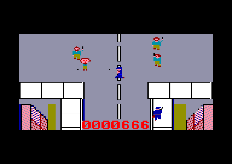 screenshot of the Amstrad CPC game Los Angeles SWAT by GameBase CPC