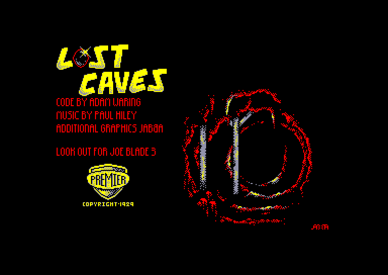 screenshot of the Amstrad CPC game Lost Caves and the Tomb of Doom by GameBase CPC