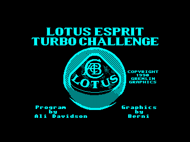 screenshot of the Amstrad CPC game Lotus Esprit Turbo Challenge by GameBase CPC