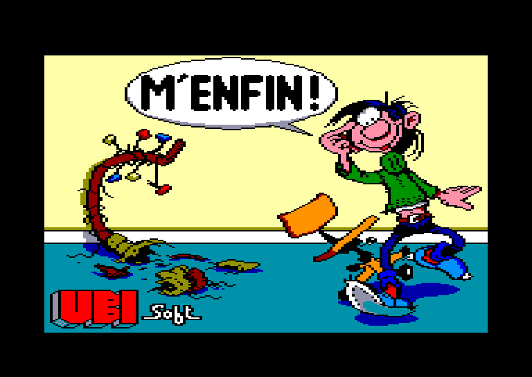 screenshot of the Amstrad CPC game M'enfin by GameBase CPC