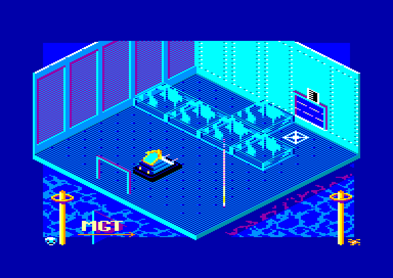 screenshot of the Amstrad CPC game M.G.T. - Magnetik Tank by GameBase CPC