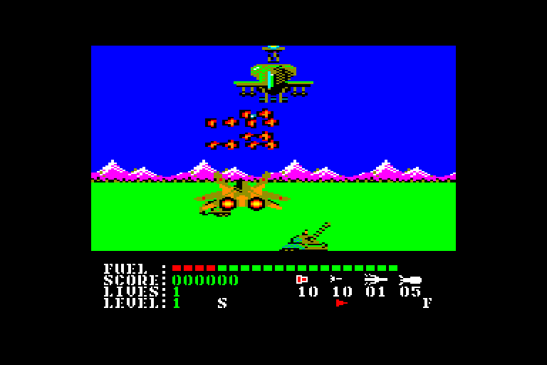 screenshot of the Amstrad CPC game MIG 29 Soviet Fighter by GameBase CPC