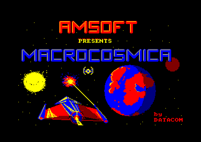 screenshot of the Amstrad CPC game Macrocosmica by GameBase CPC