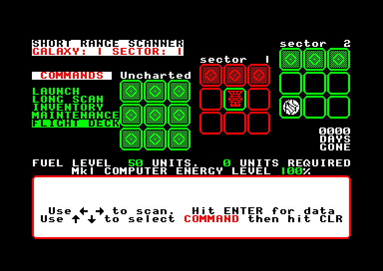 screenshot of the Amstrad CPC game Macrocosmica by GameBase CPC