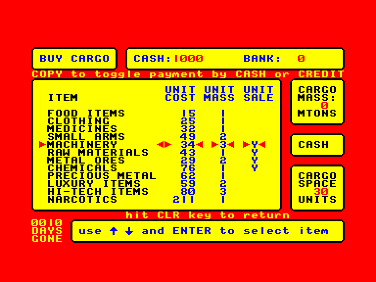 screenshot of the Amstrad CPC game Macrocosmica by GameBase CPC