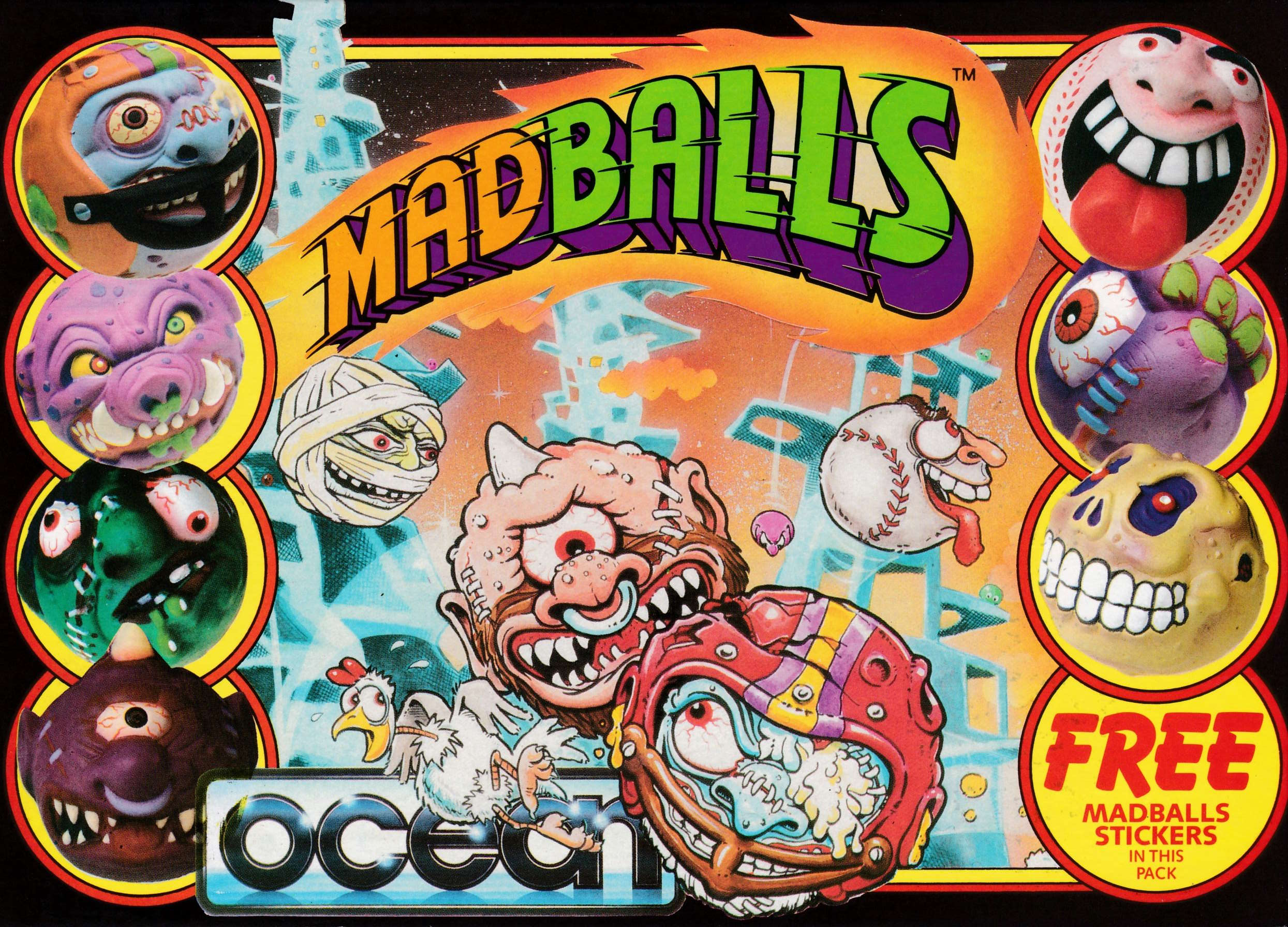 screenshot of the Amstrad CPC game Madballs by GameBase CPC