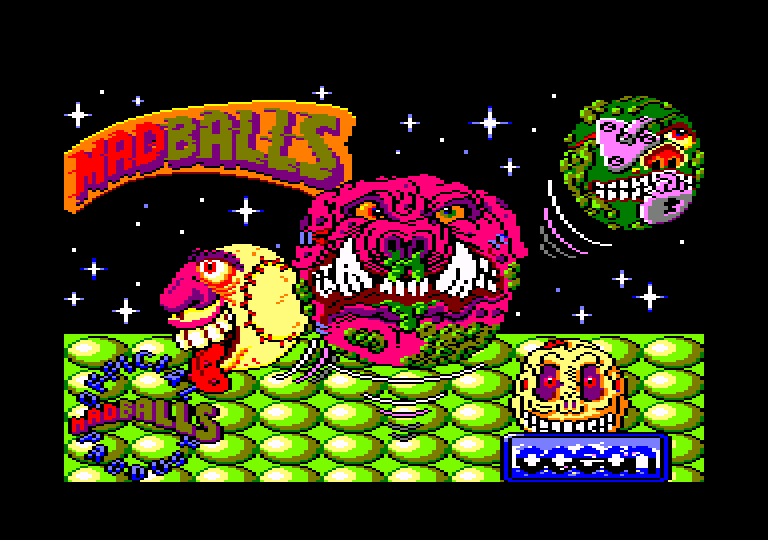 screenshot of the Amstrad CPC game Madballs by GameBase CPC