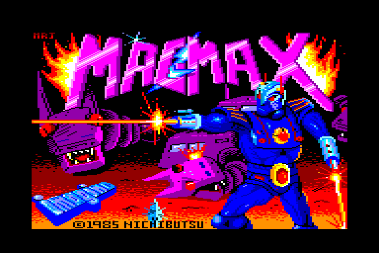 screenshot of the Amstrad CPC game Mag Max by GameBase CPC