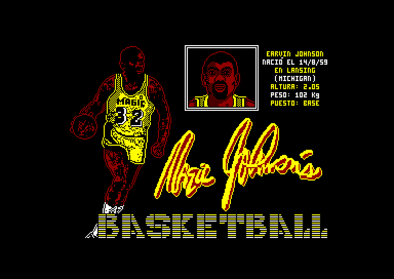 screenshot of the Amstrad CPC game Magic johnson's basketball by GameBase CPC