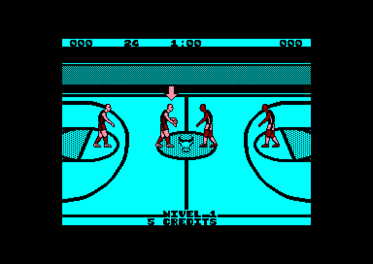 screenshot of the Amstrad CPC game Magic johnson's basketball by GameBase CPC