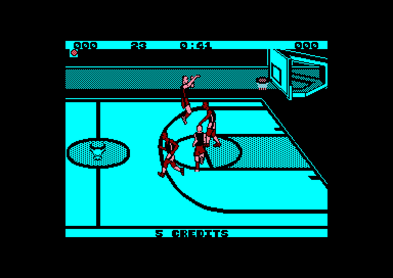 screenshot of the Amstrad CPC game Magic johnson's basketball by GameBase CPC