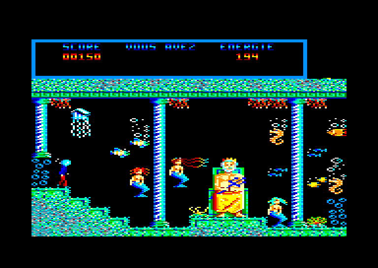 screenshot of the Amstrad CPC game Malefice des atlantes (le) by GameBase CPC