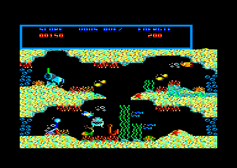screenshot of the Amstrad CPC game Malefice des atlantes (le) by GameBase CPC