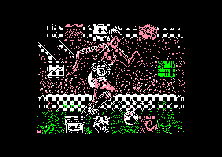 screenshot of the Amstrad CPC game Manchester united by GameBase CPC