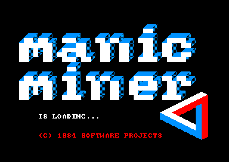 screenshot of the Amstrad CPC game Manic Miner by GameBase CPC
