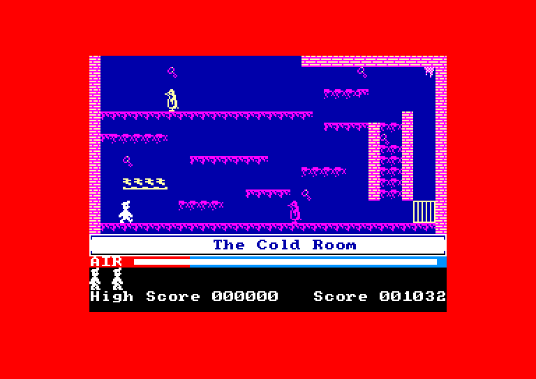 screenshot of the Amstrad CPC game Manic Miner by GameBase CPC