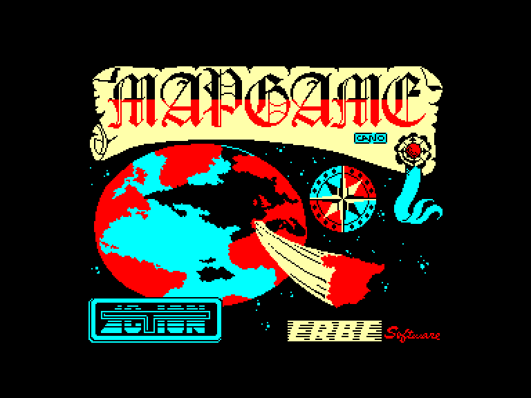 screenshot of the Amstrad CPC game Mapgame by GameBase CPC