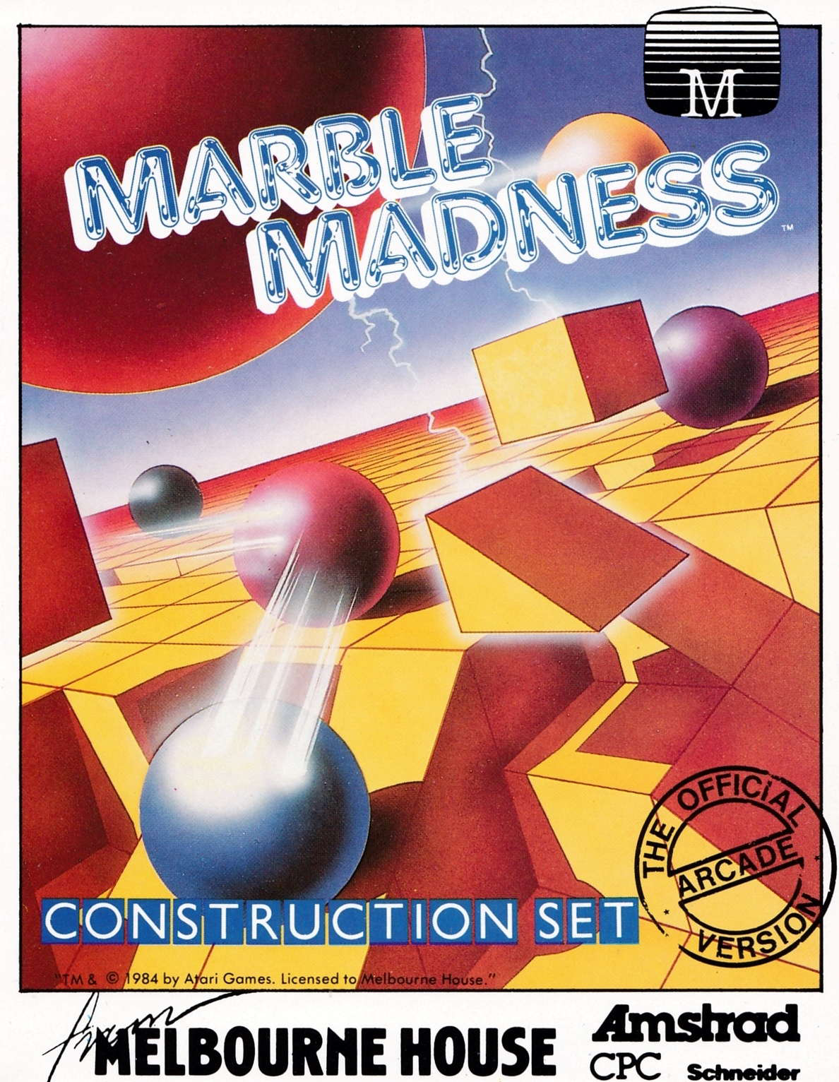 cover of the Amstrad CPC game Marble Madness Construction Set  by GameBase CPC