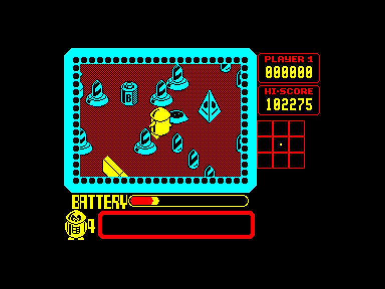 screenshot of the Amstrad CPC game Martianoids by GameBase CPC