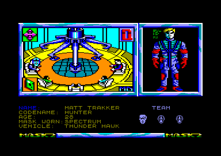 screenshot of the Amstrad CPC game Mask II by GameBase CPC