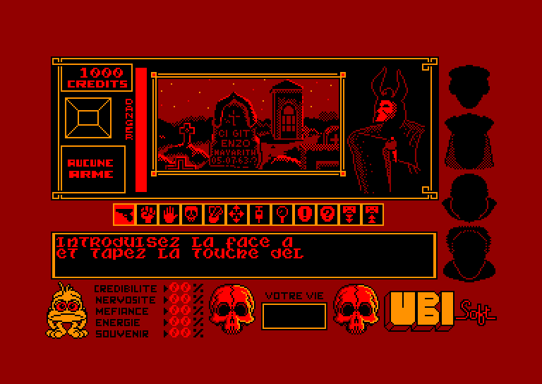 screenshot of the Amstrad CPC game Masque + by GameBase CPC