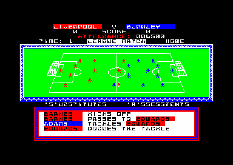 screenshot of the Amstrad CPC game Match by GameBase CPC