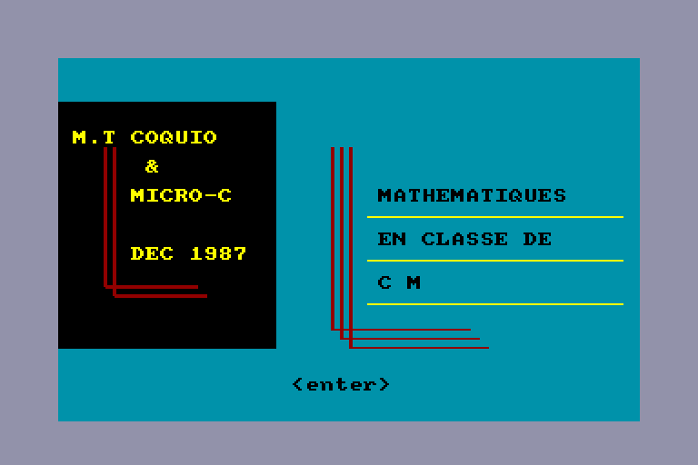 screenshot of the Amstrad CPC game Maths CM by GameBase CPC