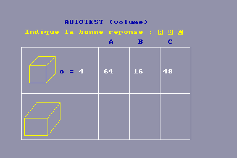 screenshot of the Amstrad CPC game Maths CM by GameBase CPC