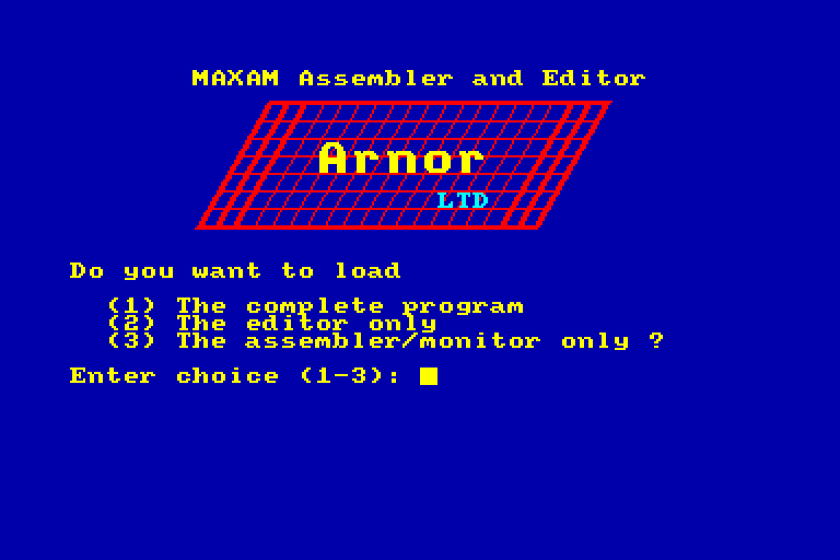 screenshot of the Amstrad CPC game Maxam by GameBase CPC