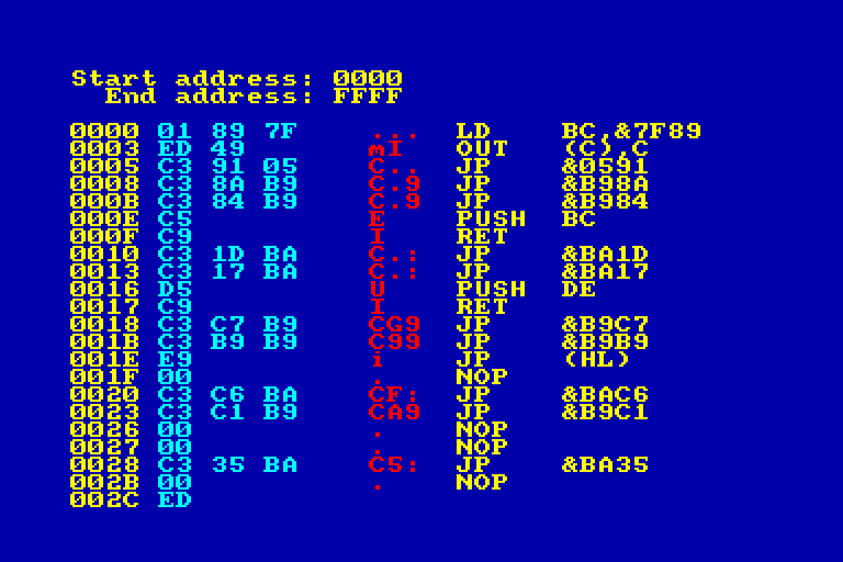 screenshot of the Amstrad CPC game Maxam by GameBase CPC