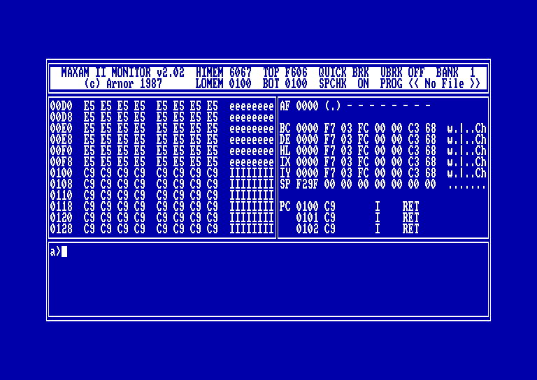 screenshot of the Amstrad CPC game Maxam II by GameBase CPC