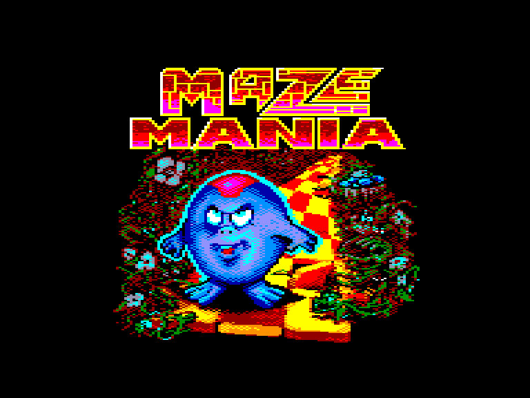 screenshot of the Amstrad CPC game Maze mania by GameBase CPC