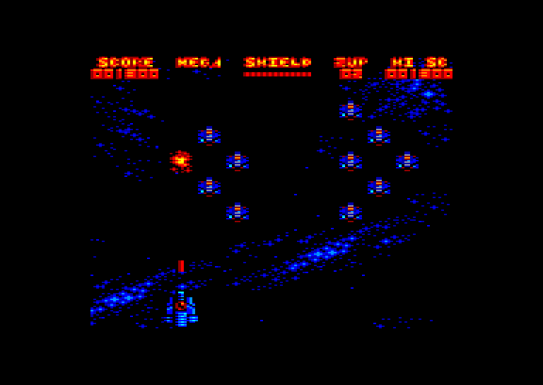 screenshot of the Amstrad CPC game Mega Phoenix by GameBase CPC
