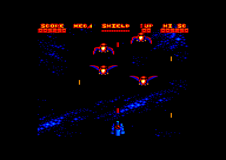 screenshot of the Amstrad CPC game Mega Phoenix by GameBase CPC