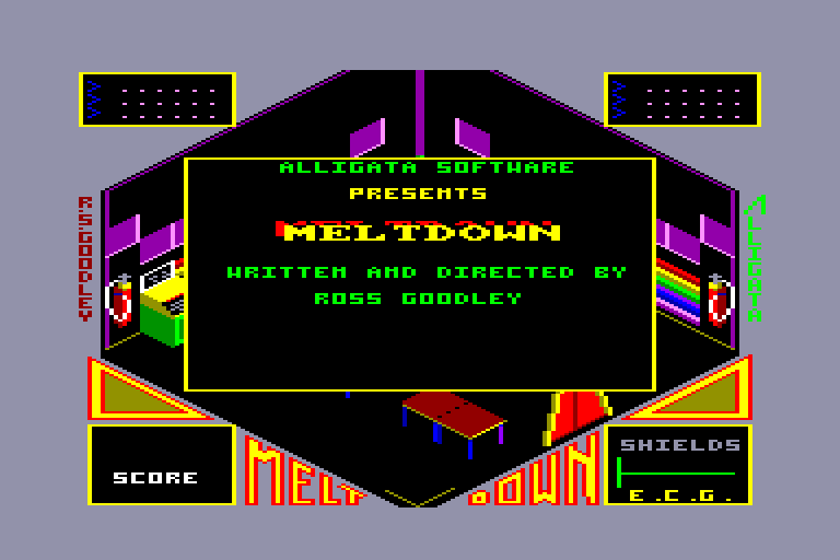 screenshot of the Amstrad CPC game Meltdown by GameBase CPC