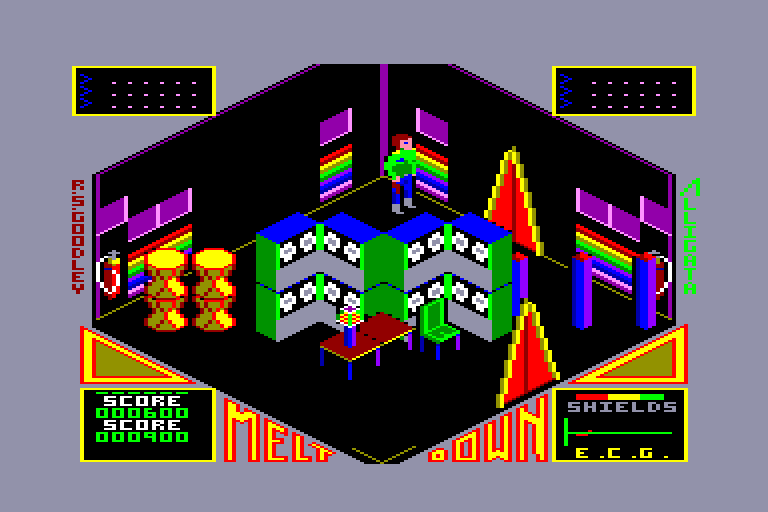 screenshot of the Amstrad CPC game Meltdown by GameBase CPC