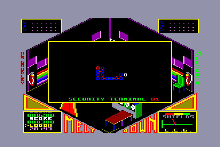 screenshot of the Amstrad CPC game Meltdown by GameBase CPC