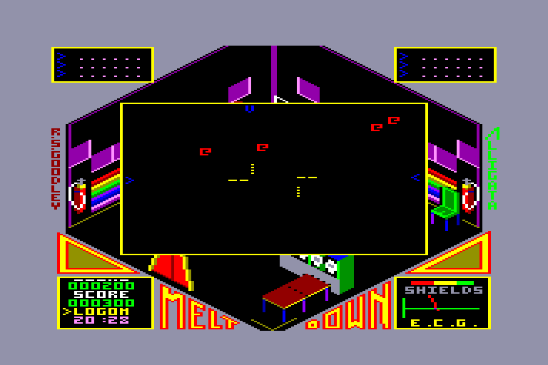 screenshot of the Amstrad CPC game Meltdown by GameBase CPC