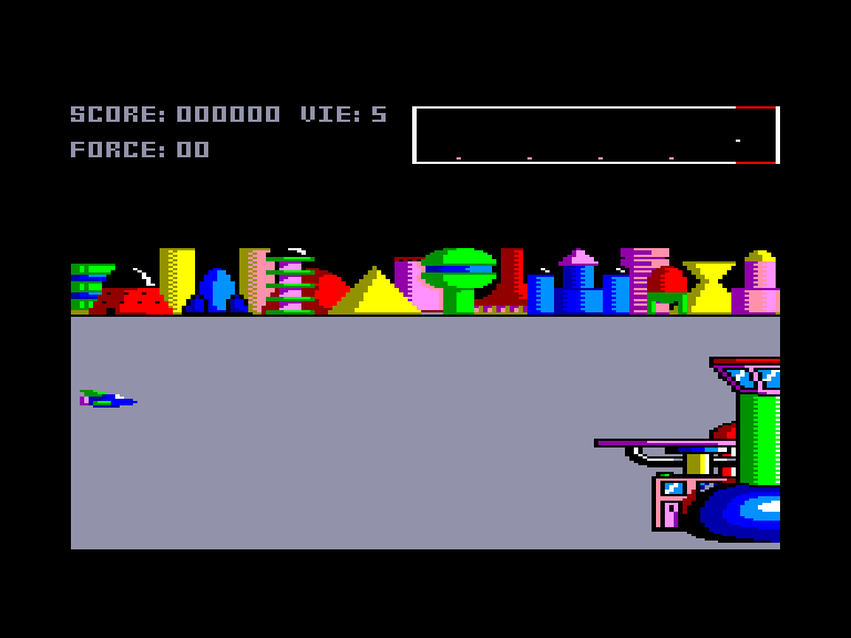 screenshot of the Amstrad CPC game Mercenaire by GameBase CPC