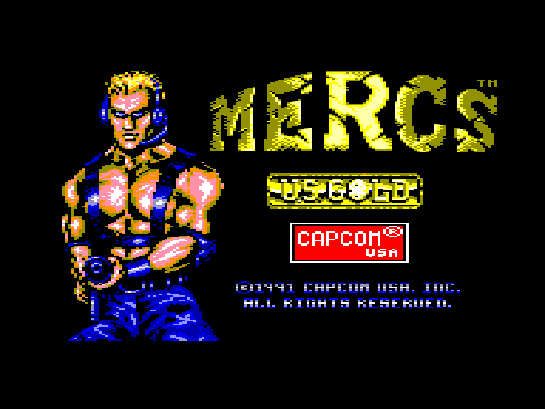 screenshot of the Amstrad CPC game Mercs by GameBase CPC