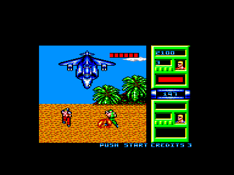 screenshot of the Amstrad CPC game Mercs by GameBase CPC