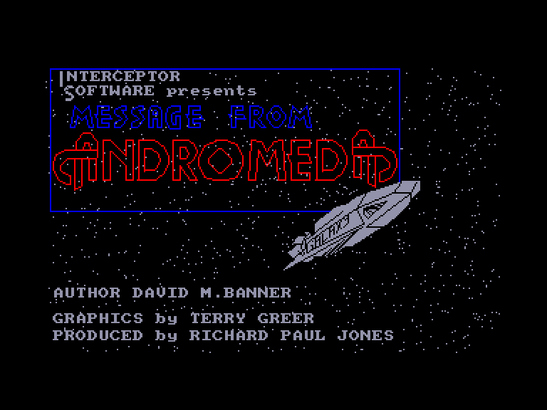 screenshot of the Amstrad CPC game Message from Andromeda by GameBase CPC