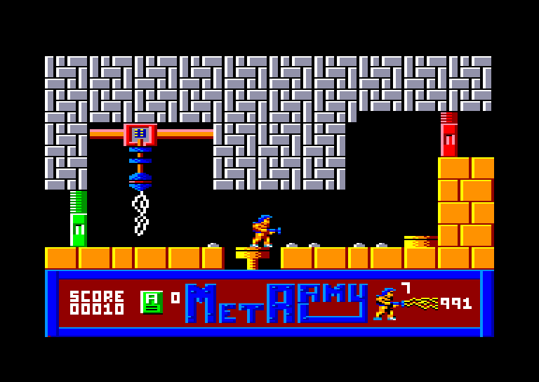 screenshot of the Amstrad CPC game Metal army by GameBase CPC